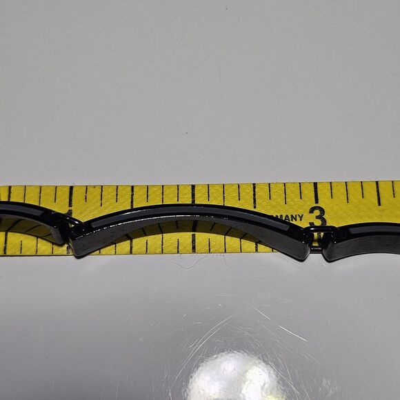 *Sale* Fossil Black Steel Link Bracelet 8" Unisex - Picture 13 of 16